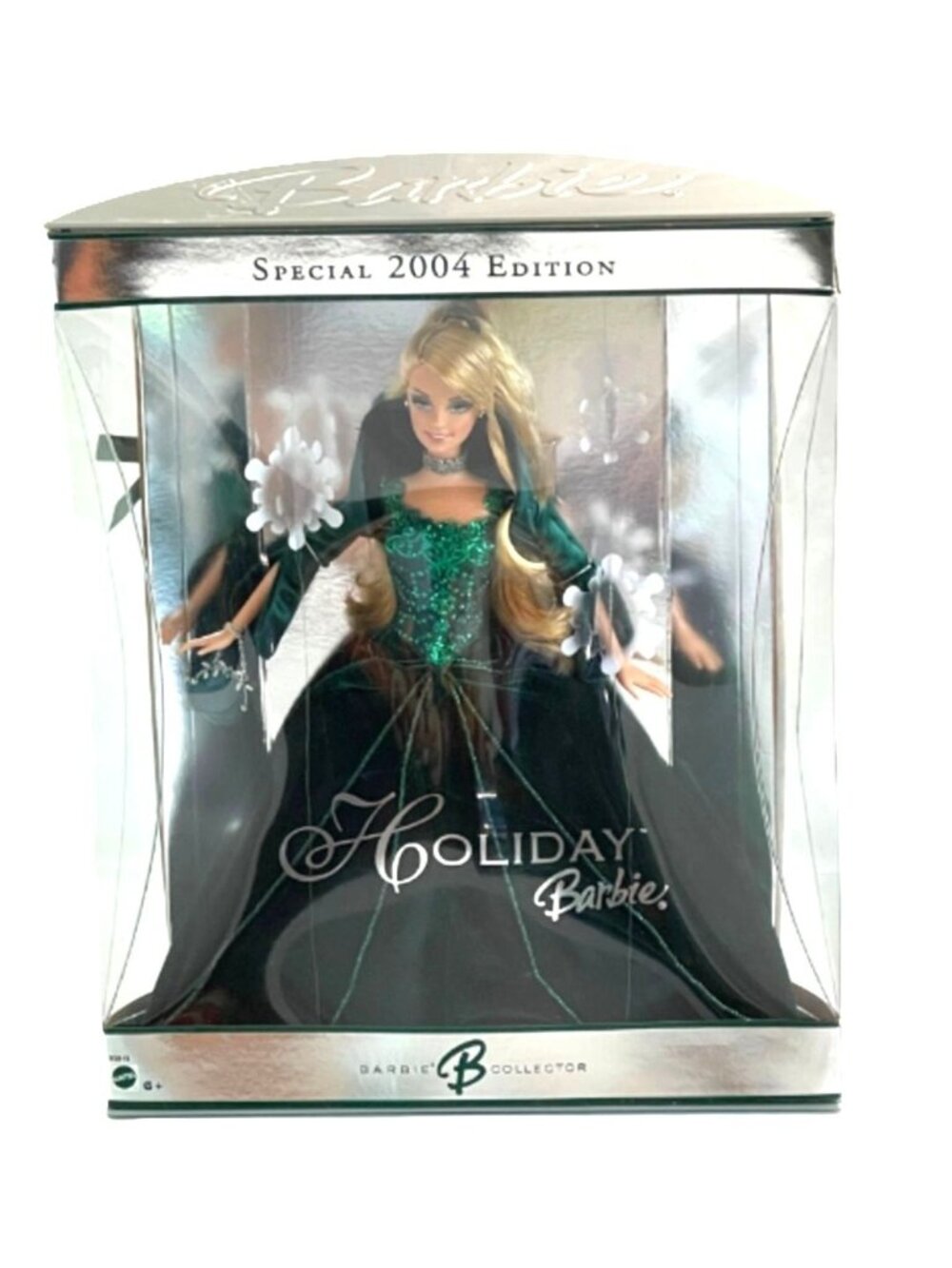 2004 Holiday Barbie Special Edition Green Dress B5848 Mint Clear Window Box